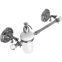 Полотенцедержатель c дозатором для жидкого мыла Art&Max Barocco Crystal AM-2057D-Cr-C Хром — фото 1, Дозаторы