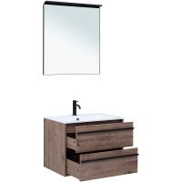 Комплект мебели для ванной Aquanet Lino 70 271954 подвесной Дуб веллингтон — фото 4, Комплекты мебели для ванной