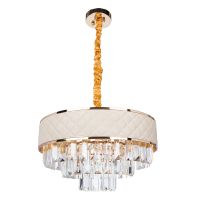 Люстра Artelamp Annabelle A1008LM-6GO Бежевая Золото — фото 1, Люстры