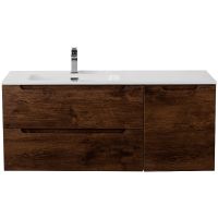 Тумба под раковину BelBagno Etna 100 L ETNA-1000-2C-1A-SO-RW-L подвесная Rovere Moro — фото 1, Тумбы под раковину