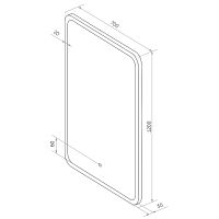 Зеркало Континент Glamour 700х1200 ЗЛП236 с подсветкой с сенсорным выключателем — фото 9, Мебель для ванной