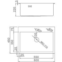Кухонная мойка Aflorn Premium 60 AF96045F Графит — фото 5, Кухонные мойки