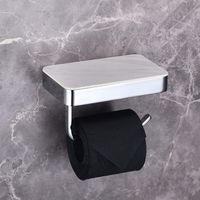 Держатель туалетной бумаги Abber Westen AA1730 с полкой Хром — фото 2, Держатели туалетной бумаги