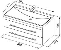 Тумба с раковиной Aquanet Нота 90 212856 подвесная Белая — фото 9, Тумбы с раковиной