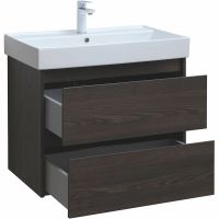 Тумба под раковину Aquanet Nova Lite 75 287895 подвесная Дуб черный — фото 5, Тумбы под раковину