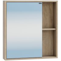 Зеркальный шкаф СанТа Прима 60 700344 Дуб светлый — фото 1, Зеркальные шкафы в ванную