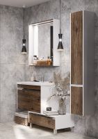 Товар: Тумба под раковину Aquaton Капри 80 1A230201KPDB0 подвесная Таксония темная - фото 11 Тумба под раковину Aquaton Капри 80 1A230201KPDB0 подвесная Таксония темная — фото 11, Мебель для ванной