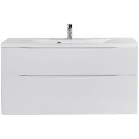 Тумба под раковину BelBagno Marino 120 MARINO-H60-1200-2C-SO-BL-P подвесная Bianco Lucido — фото 1, Тумбы под раковину