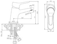 Смеситель для раковины Olive's Ibiza Хром арт-19100IB — фото 3, Смесители для раковины