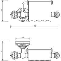Товар: Держатель туалетной бумаги Migliore Cristalia 16827 с крышкой Золото с кристаллами Swarovski - фото 2 Держатель туалетной бумаги Migliore Cristalia 16827 с крышкой Золото с кристаллами Swarovski — фото 2, Держатели туалетной бумаги