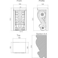Кронштейн Европласт 1.19.010 83x232x120 мм — фото 2, Колонны