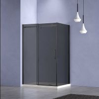 Душевой уголок Vincea Como-N 140x90 VSR-4CN9014CGB профиль Черный стекло тонированное — фото 4, Душевые уголки