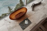 Ванна из полиэфирной смолы Abber Kristall 165х78 AT9701Opal Коричневая без гидромассажа — фото 4, Ванны из полиэфирной смолы