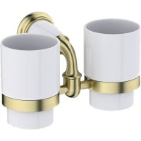 Стакан для зубных щеток Art&Max Bianchi AM-E-2602-D-Br двойной Бронза — фото 1, Мыльницы