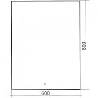 Зеркало Abber See 60 AG6103S-0.6 с подсветкой с сенсорным выключателем и диммером — фото 3, Зеркала в ванную комнату