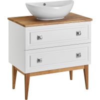 Товар: Тумба под раковину ASB-Woodline Каталина 80 White 12097 Белая - фото 2 Тумба под раковину ASB-Woodline Каталина 80 White 12097 Белая — фото 2, Мебель для ванной