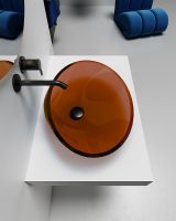 Раковина-чаша Abber Kristall 54 AT2812Opal Коричневая — фото 4, Раковины накладные