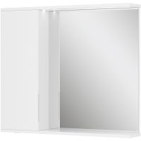 Зеркало со шкафом Volna Lake 80 L zsLAKE80.L-01 с подсветкой Белое — фото 9, Зеркальные шкафы в ванную