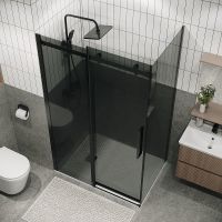 Товар: Душевой уголок Grossman Classic 110х90 120.K33.04.1190.21.10 профиль Черный матовый стекло тонированное - фото 5 Душевой уголок Grossman Classic 110х90 120.K33.04.1190.21.10 профиль Черный матовый стекло тонированное — фото 5, Душевые уголки