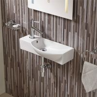 Раковина WeltWasser Aisbach 7945 GL-WT L 45 10000008690 Белая глянцевая — фото 2, Мини-раковины