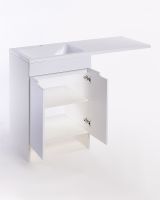 Тумба с раковиной Orange Sistema 120 L STD-120TUW+RAL Белая глянцевая — фото 9, Тумбы с раковиной