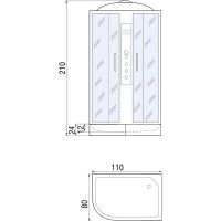Душевая кабина River Dunay 110x80 MT R 10000001165 с поддоном — фото 21, Душевые кабины