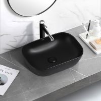 Раковина-чаша Abber Rechteck 46 AC2200MB Черная матовая — фото 4, Раковины накладные