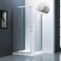 Душевой уголок Veconi Rovigo RV-84 120x80 RV84-12080-01-C5 профиль Брашированный алюминий стекло прозрачное — фото 1, Прямоугольные душевые уголки