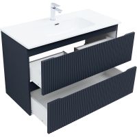 Тумба под раковину Aquanet Джейн 100 335431 подвесная Маренго — фото 5, Тумбы под раковину