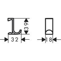 Крючок Hansgrohe WallStoris 27914700 Белый матовый — фото 5, Крючки для полотенец