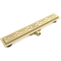 Душевой лоток Esbano Meta 70 M-RAIN-70SG ESTRMETRAIN70SG с решеткой Золото матовое — фото 1, Душевые лотки