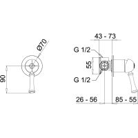 Смеситель для душа Migliore Dallas 18604 Хром — фото 3, Смеситель для душа