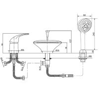 Смеситель на борт ванны Orange Iris Черный матовый арт-M41-333b — фото 15, Смесители на борт ванны