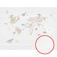 Фреска детская Ortograf Little Friends 34387 Фактура бархат FX Флизелин (4*3) Бежевый/Разноцветный, Карты/Животные — фото 1, Фрески