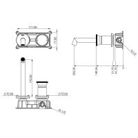 Смеситель для раковины Teska Arte E5508 Черный матовый — фото 2, Смесители для раковины