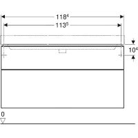 Тумба под раковину Geberit Smyle Square 120 500.355.00.1 подвесная Белая — фото 7, Тумбы под раковину
