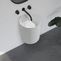 Раковина Abber Stein 42 AS2624 Белая матовая — фото 1, Раковины подвесные