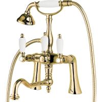 Смеситель на борт ванны Cezares First-PBV2-03/24-Bi Золото 24 карат — фото 1, Смесители на борт ванны