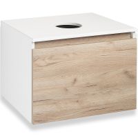 Товар: Тумба под раковину Runo Бари 60 00-00001374 подвесная Крафт дуб Белая - фото 11 Тумба под раковину Runo Бари 60 00-00001374 подвесная Крафт дуб Белая — фото 11, Тумбы под раковину