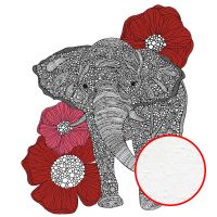 Фреска Ortograf Животные 9611 Фактура бархат FX Флизелин (2,2*2,7) Белый/Серый/Красный, Животные/Цветы/Абстракция арт-9611 (бархат FX) — фото 1, Фрески