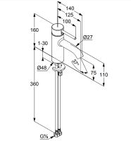Смеситель для раковины Kludi Bozz 382720576 Хром — фото 3, Смесители
