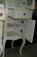 Шкаф пенал Opadiris Лаура 44 R Z0000006524 Белый с золотой патиной ручки Swarovski Золото — фото 4, Мебель для ванной