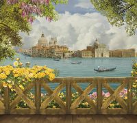 Фреска Ortograf Венеция 5341 Фактура бархат FX Флизелин (3*2,7) Разноцветный, Город/Пейзаж — фото 2, Фрески