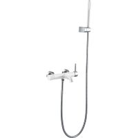 Смеситель для ванны Boheme Uno 463-WCR Белый матовый Хром — фото 1, Смесители