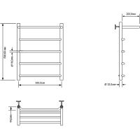 Товар: Водяной полотенцесушитель Aquanet Fiona 60x50 266740 с полкой Хром - фото 2 Водяной полотенцесушитель Aquanet Fiona 60x50 266740 с полкой Хром — фото 2, Водяные полотенцесушители