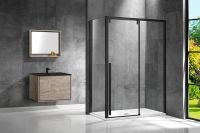 Душевой уголок Vincea Lugano 140х100 VSR-1L1014CLB-1 профиль Черный стекло прозрачное — фото 5, Прямоугольные душевые уголки