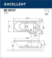 Товар: Акриловая ванна Excellent Be Spot 160x80 R WAEX.BSP16.RELAX.BR с гидромассажем - фото 8 Акриловая ванна Excellent Be Spot 160x80 R WAEX.BSP16.RELAX.BR с гидромассажем — фото 8, Ванны