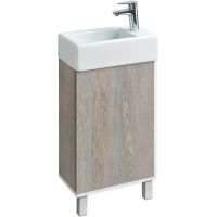 Тумба под раковину Aquaton Эмма 45 1A221601EAD80 Белый Дуб наварра — фото 1, Тумбы под раковину