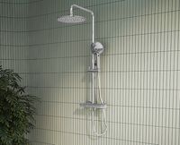 Душевая система Vitra Aquaheat Bliss A47201EXP с термостатом Хром — фото 3, Душевые стойки