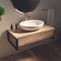 Тумба под раковину 1MarKa Grunge Loft 70П Ц0000015941 подвесная Дуб Намибия — фото 5, Тумбы под раковину